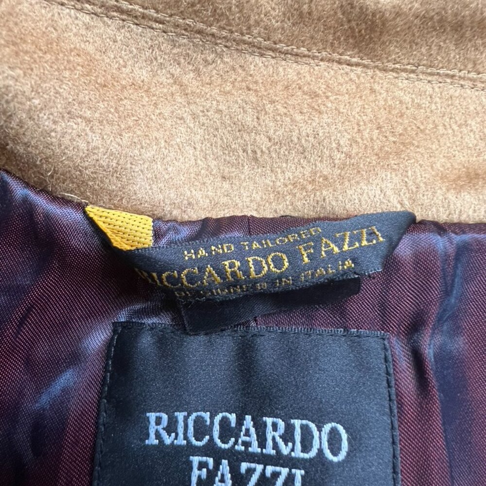 Riccardo Fazzi Cashmere Wool Blend Single Breast Men's Camel Coat 3XL - Picture 7 of 15